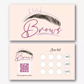 Eyebrow business card Template