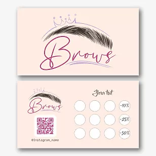 Eyebrow business card Template