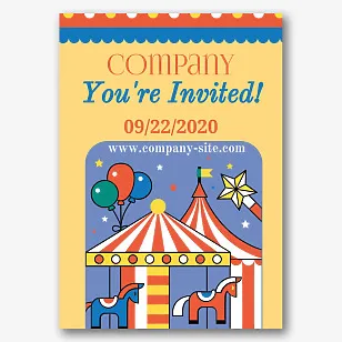 Circus poster template