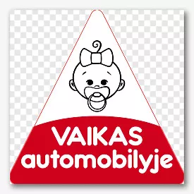 Lipduko šablonas Vaikas automobilyje