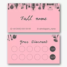 Make-up artist's business card template