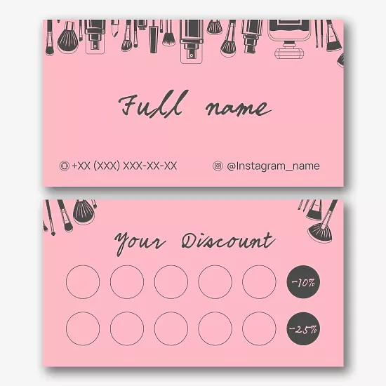 Make-up artist's business card template