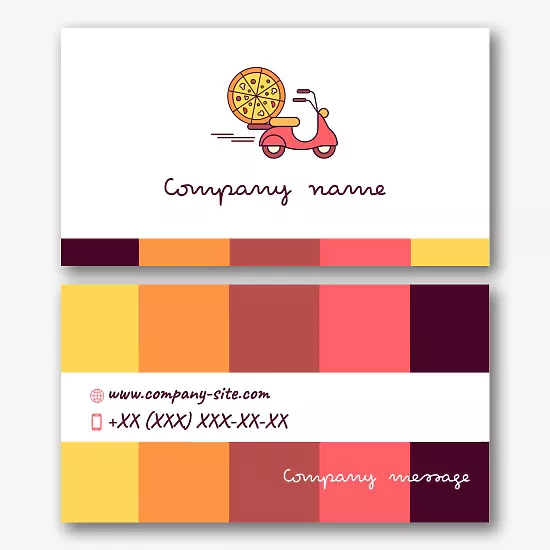 Pizza Delivery business card template