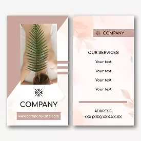 Massage therapist business card template