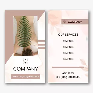 Massage therapist business card template