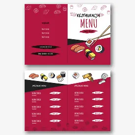 Szablon menu japońskiej restauracji
