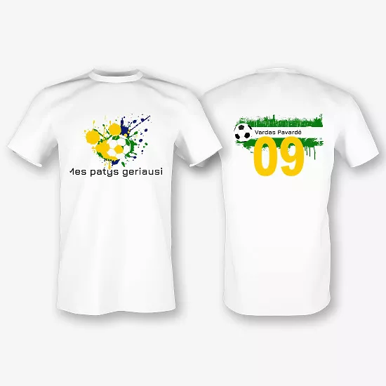 Futbolininko marškinėlių šablonas