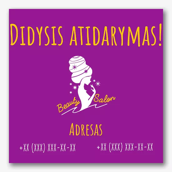 Grožio salonas reklama reklama šablonas