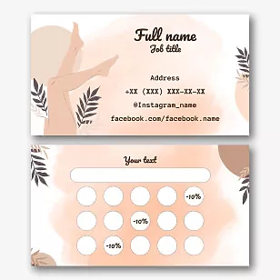 Depilation Salon business card template