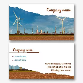 Wind Farm Business Card Template