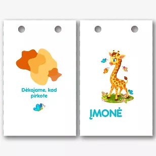 Vaikų parduotuvės popierinio maišelio šablonas