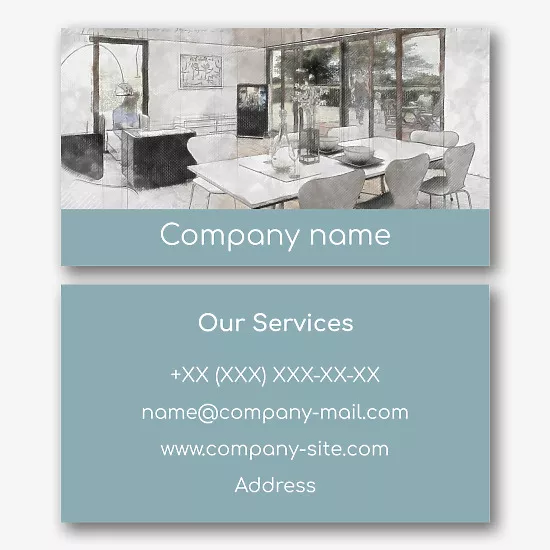 Interior designer business card template