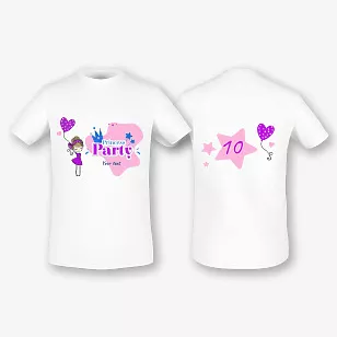 T-shirt template for a girl for a party