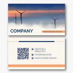 Wind Farm Business Card Template
