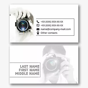 Photographer's business card template