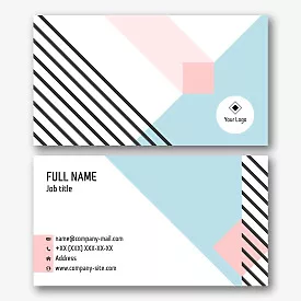Template of a strict abstract business card