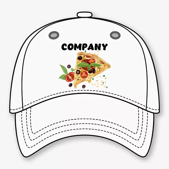Baseball cap template with a picture