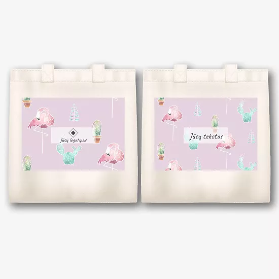 Ekologinio maišelio šablonas su logotipu