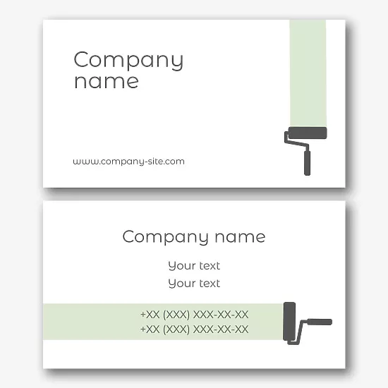A business card template for a team of painters