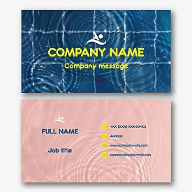 Swimming coach's business card template  