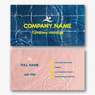 Swimming coach's business card template  