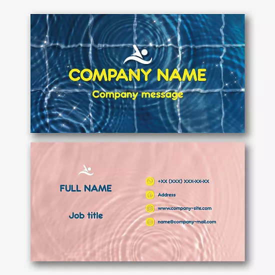 Swimming coach's business card template  