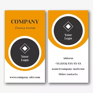 Abstract business card template with circles