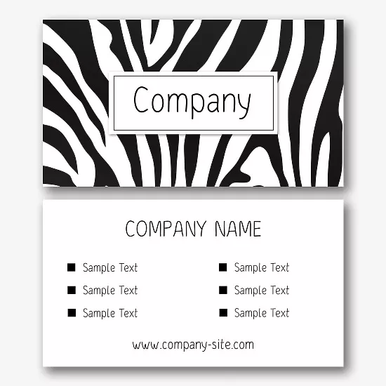 Business card template with abstract background