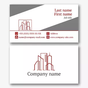 Architect's business card template