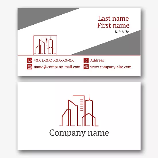 Architect's business card template