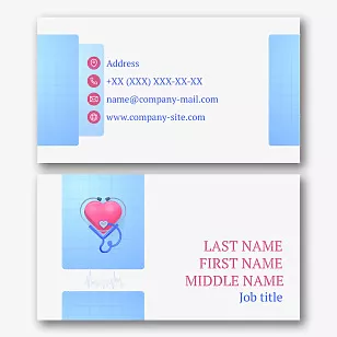 Cardiologist's business card template