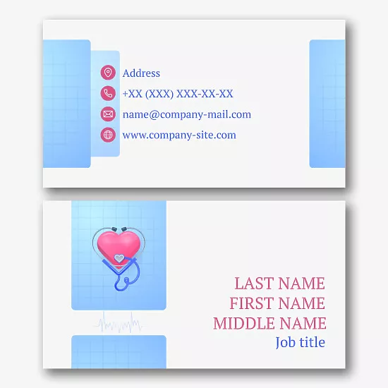 Cardiologist's business card template