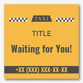 Taxi service advertising banner template