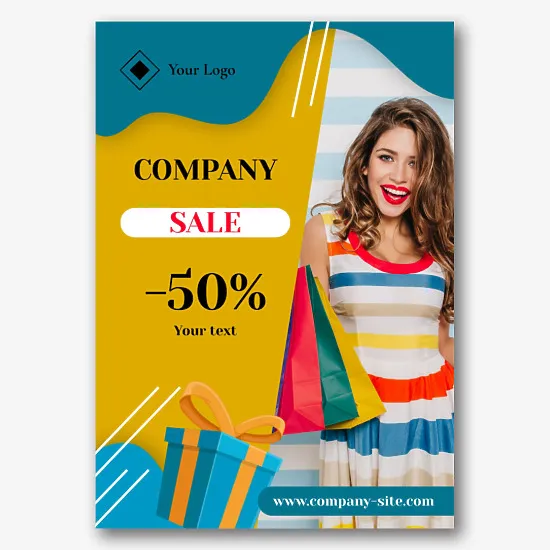 Clothing store poster template