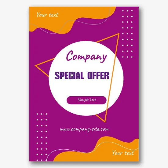 Advertising poster template