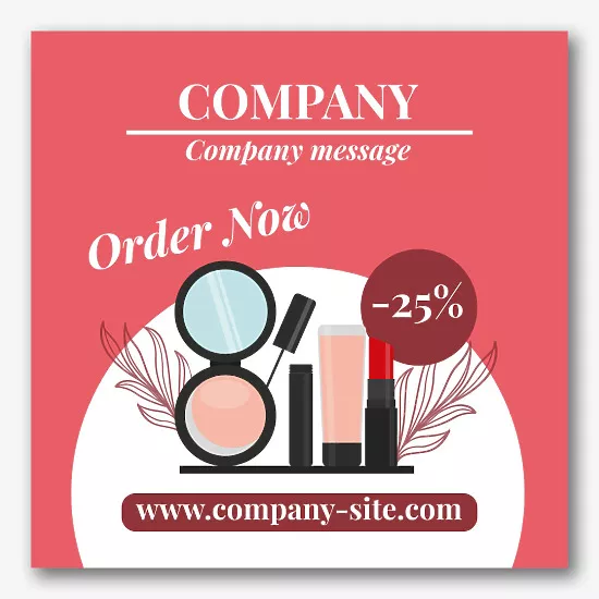 Cosmetics store banner template