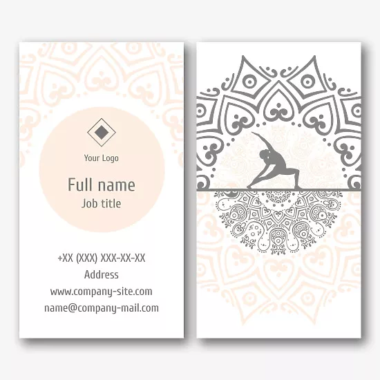 Yoga Instructor Business Card Template