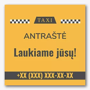 Taksi paslaugų reklamos banerio šablonas