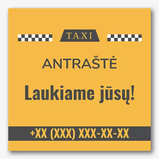 Taksi paslaugų reklamos banerio šablonas