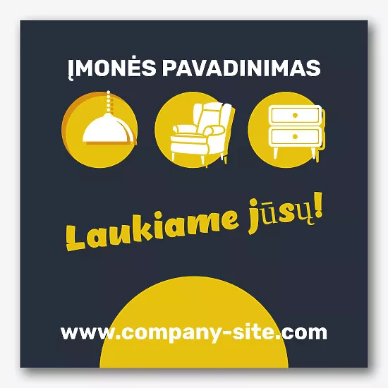 Baldų salono reklamjuostės šablonas