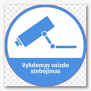 Vaizdo stebėjimo lipduko šablonas