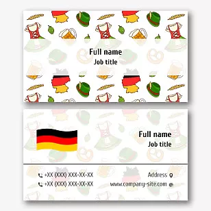 German Language Tutor Business Card template