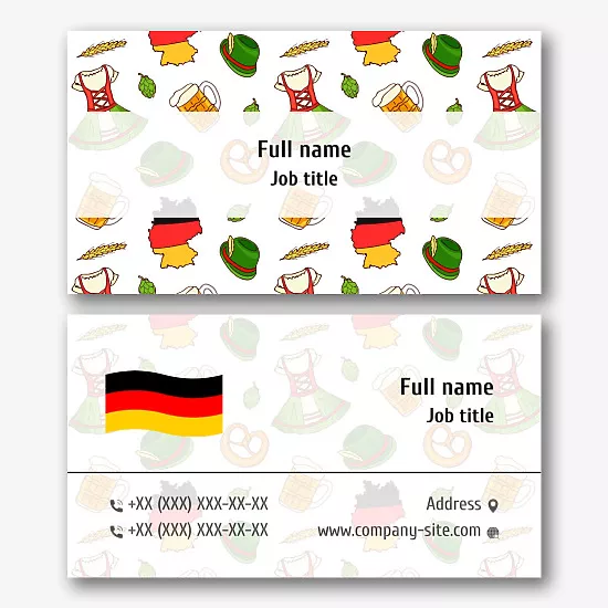 German Language Tutor Business Card template