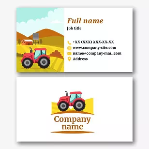 Farmer's business card template