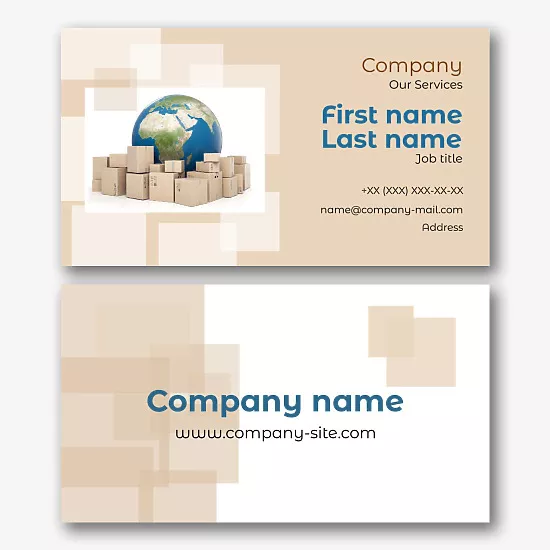 Delivery service business card template