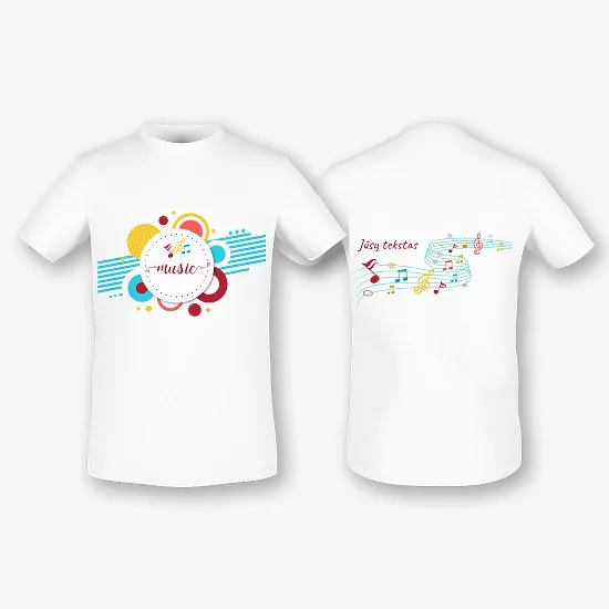 Vaikų marškinėlių šablonas muzikantui