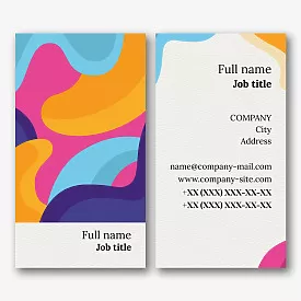 Bright corporate business card template