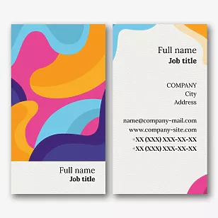 Bright corporate business card template