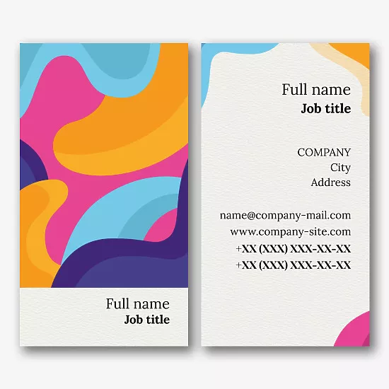 Bright corporate business card template
