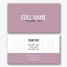 Template for a simple personal business card